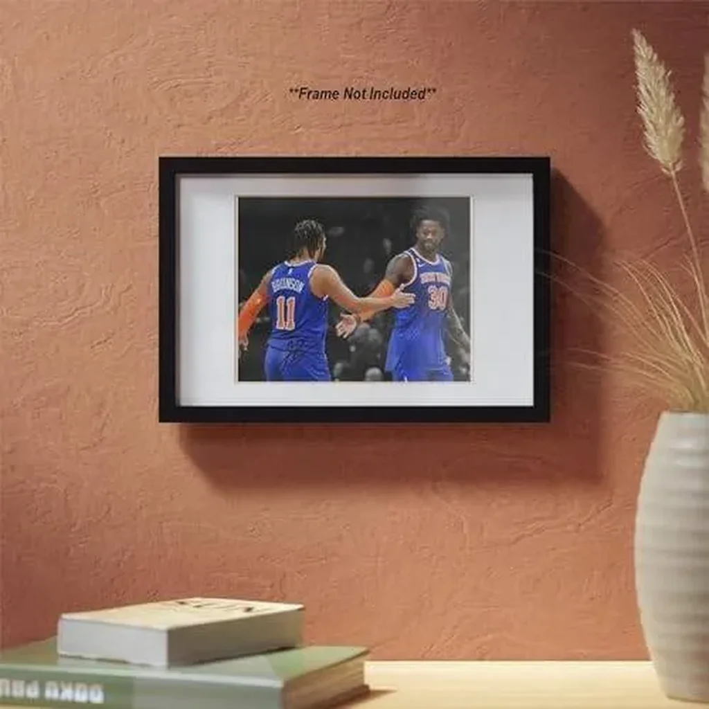 ALAYRA Jalen Brunson Julius Randle Signed Photo Autograph Print Wall Art Home Decor, 8 x 10 Inch, White 01 - Image 3
