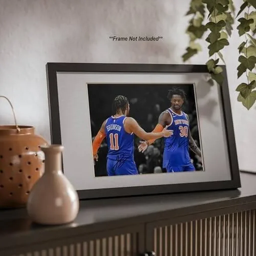 ALAYRA Jalen Brunson Julius Randle Signed Photo Autograph Print Wall Art Home Decor, 8 x 10 Inch, White 01 - Image 4