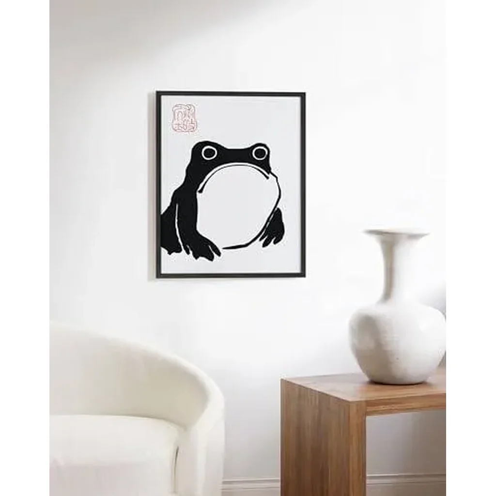 ALAYRA Japandi Frog Poster - Vintage Matsumoto Frog Poster, Wabi Sabi Japanese Art, Japandi Art for Bedroom, Asian Decor 12x16 Unframed 01 - Image 4