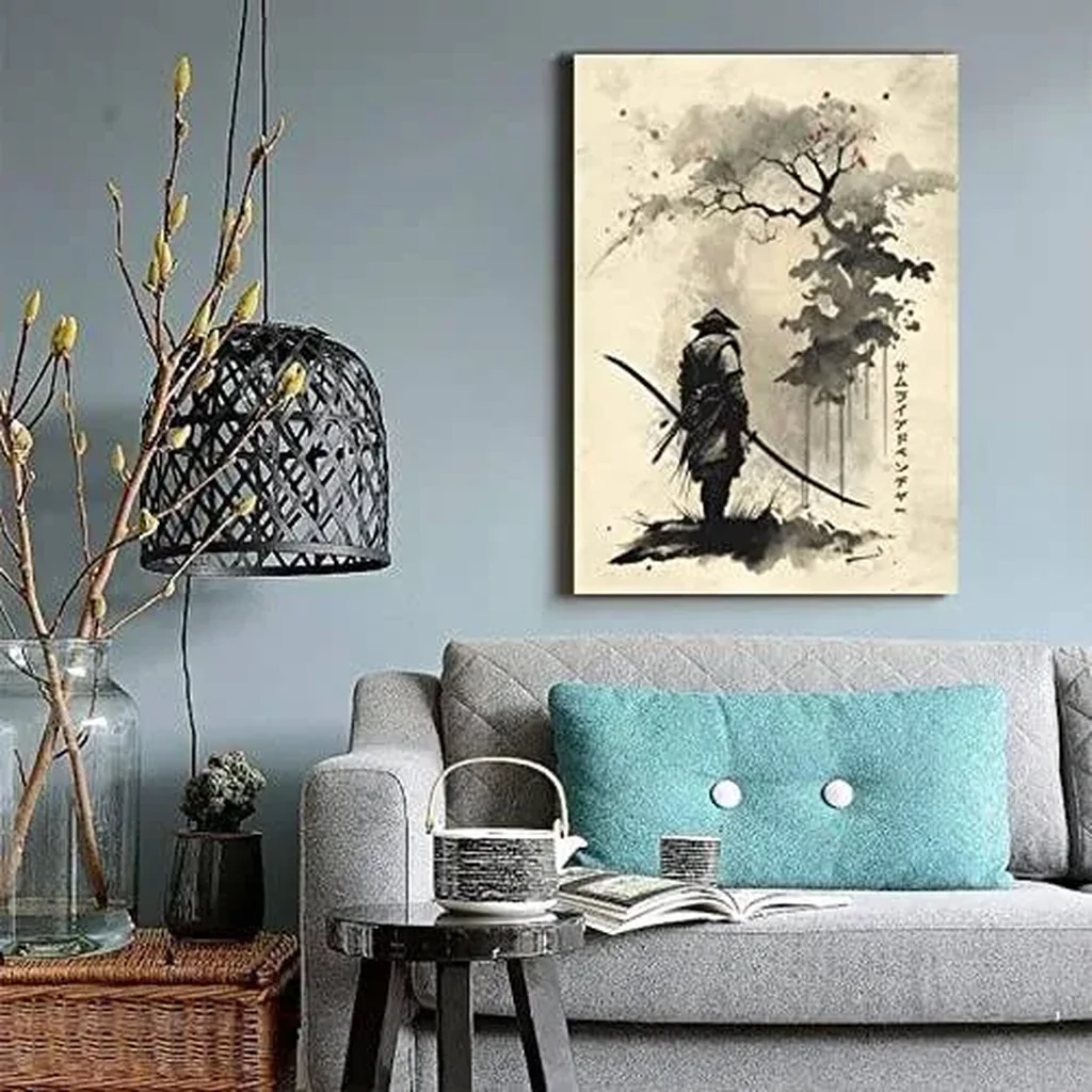 ALAYRA Japanese Ink Bushido Posters And Prints Samurai Journey Canvas Painting Wall Art Character Pictures Decoration Living Room Home Decor Unframed 16 x24 inches 01 - Image 2