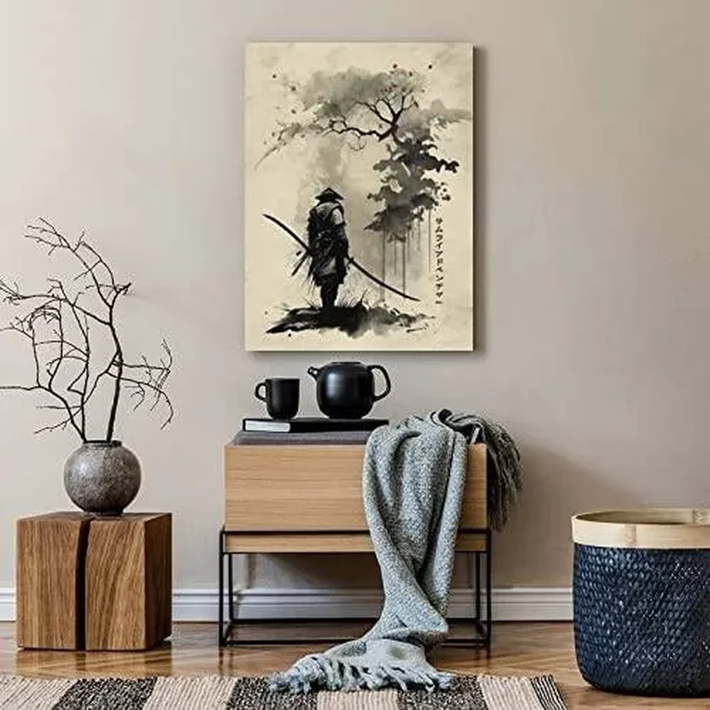 ALAYRA Japanese Ink Bushido Posters And Prints Samurai Journey Canvas Painting Wall Art Character Pictures Decoration Living Room Home Decor Unframed 16 x24 inches 01 - Image 3
