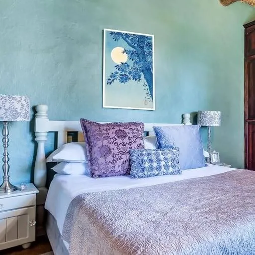 ALAYRA Japanese Japandi Traditional Blue Flower Canvas Wall Art Japanese Cherry Poster Blue Tree Posters Prints Painting Nature Aesthetic Wall Decor for Living Room Bedroom 12x16in Unframed 01 - Image 4