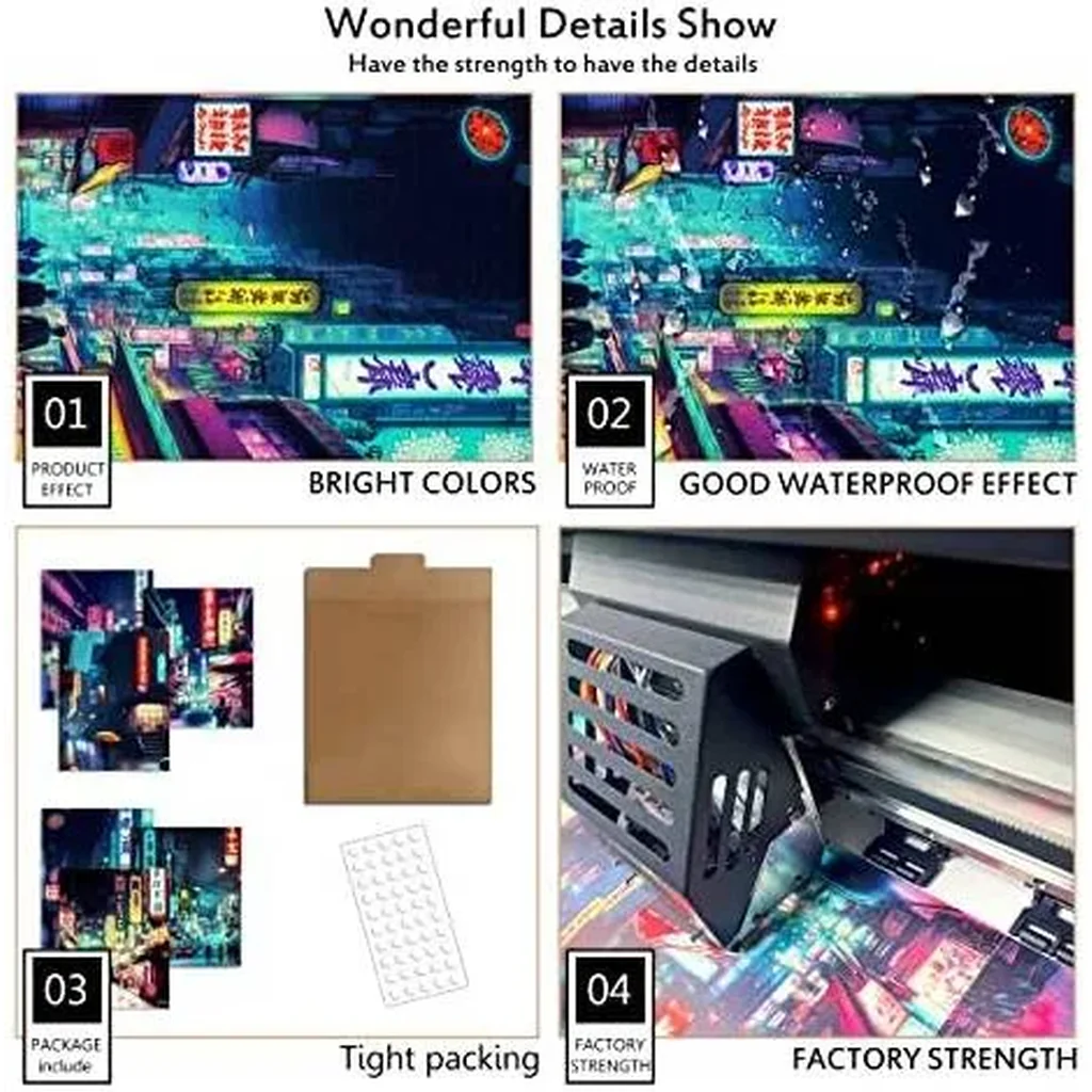 ALAYRA Japanese Wall Art Prints Set of 6 Japan Neon Posters Abstract Illustration Wall Decor Tokyo Night Streets Picture Canvas Art Painting for Living Room Bedroom Wall Art (11"x14" UNFRAMED) 01 - Image 5