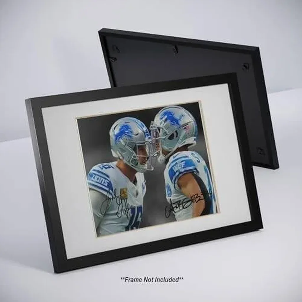 ALAYRA Jared Goff Amon-Ra St Brown Signed Photo Autograph Print Wall Art Home Decor 01 - Image 3