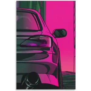 ALAYRA JDM Cool Purple Car Art Canvas Poster Living Room Decor Home Unframed 12x18inch(30x45cm) 01