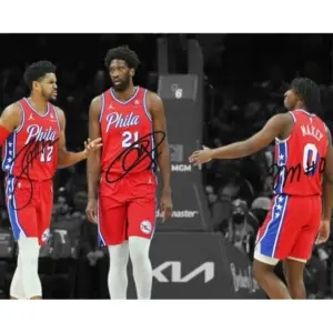 ALAYRA Joel Embiid Ja Harden Tyrese Maxey Signed Photo Autograph Print Wall Art Home Decor 01