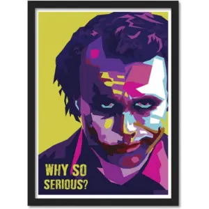ALAYRA Joker Quotes Framed Poster with Acrylic Glass for Room & Office (13 Inches X 19 Inches, Multicolor) 01