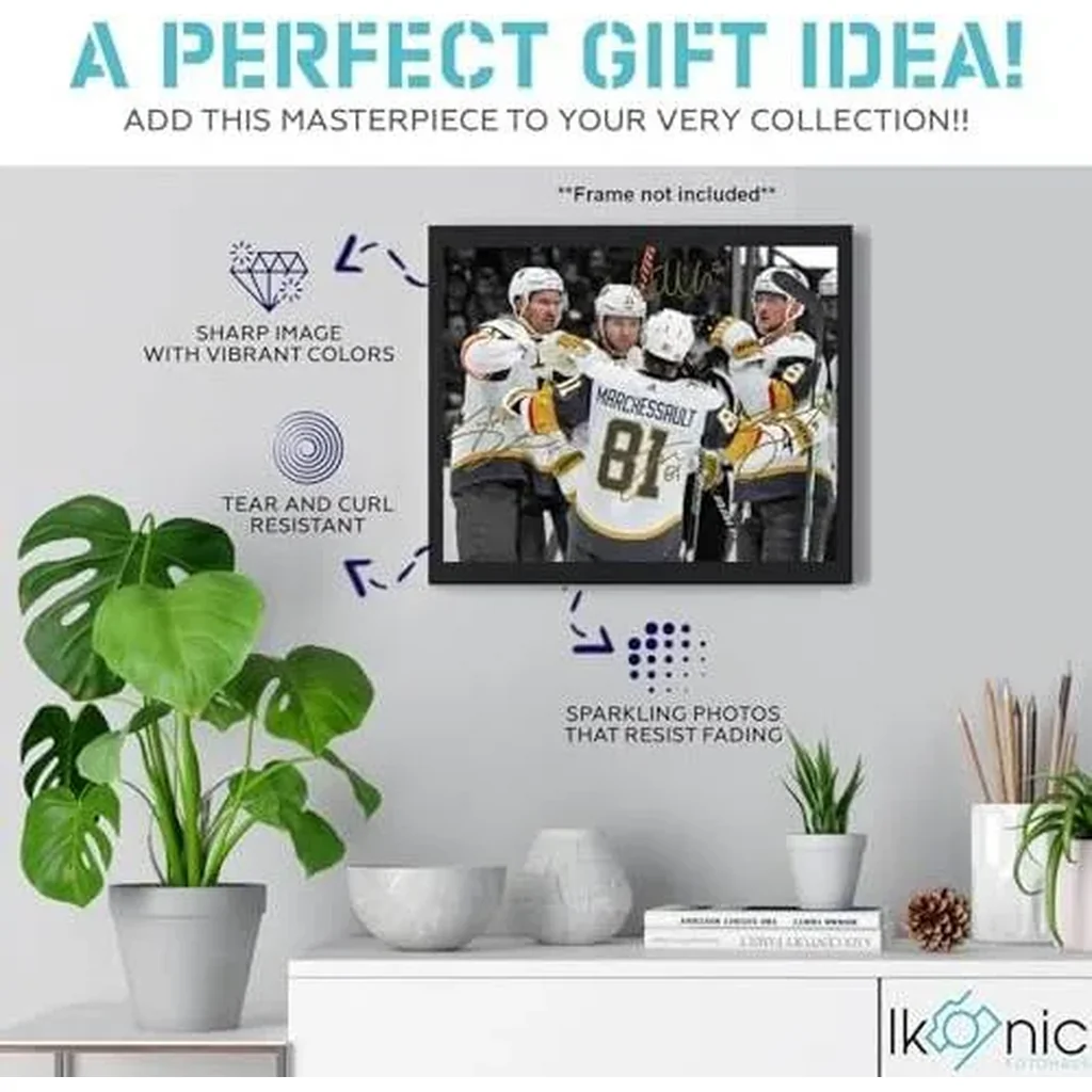 ALAYRA Jonathan Marchessault William Karlsson Reilly Smith Signed Photo Autograph Print Wall Art Home Decor 01 - Image 2