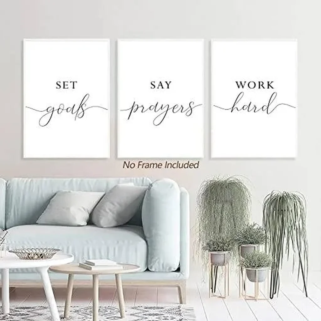 ALAYRA Joocrise Work Hard Wall Art 16x24 inch Unframed 01 - Image 2