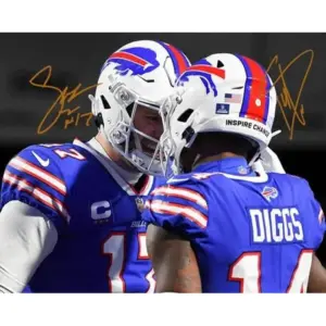 ALAYRA Josh Allen Stefon Diggs Signed Photo Autograph Print Wall Art Home Decor 01