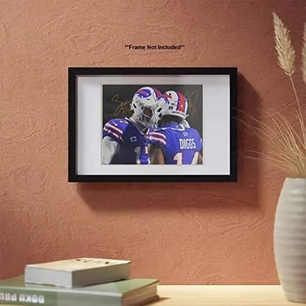 ALAYRA Josh Allen Stefon Diggs Signed Photo Autograph Print Wall Art Home Decor 01 - Image 3