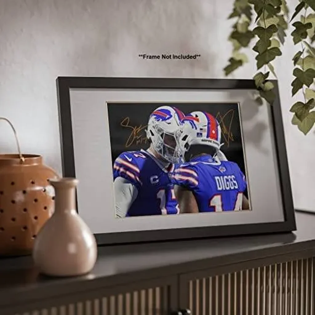 ALAYRA Josh Allen Stefon Diggs Signed Photo Autograph Print Wall Art Home Decor 01 - Image 4