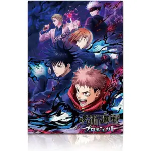 ALAYRA Jujutsu Kaisen Poster Anime Characters Print on Canvas Painting Wall Art for Living Room Decor Boy Gift (Unframed, Q-Jujutsu Kaisen 3-1pcs) 01