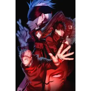 ALAYRA Jujutsu Kaisen Poster Anime Posters 16 x 24 Inch Canvas Art Painting Wall Decor, Unframed Version 01