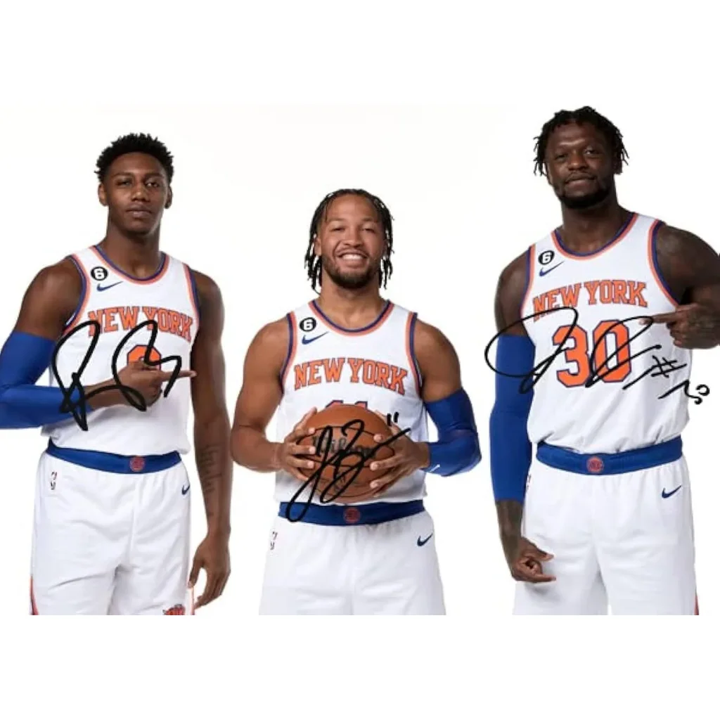 ALAYRA Julius Randle Jalen Brunson RJ Barrett Signed Photo Autograph Print Wall Art Home Decor 01