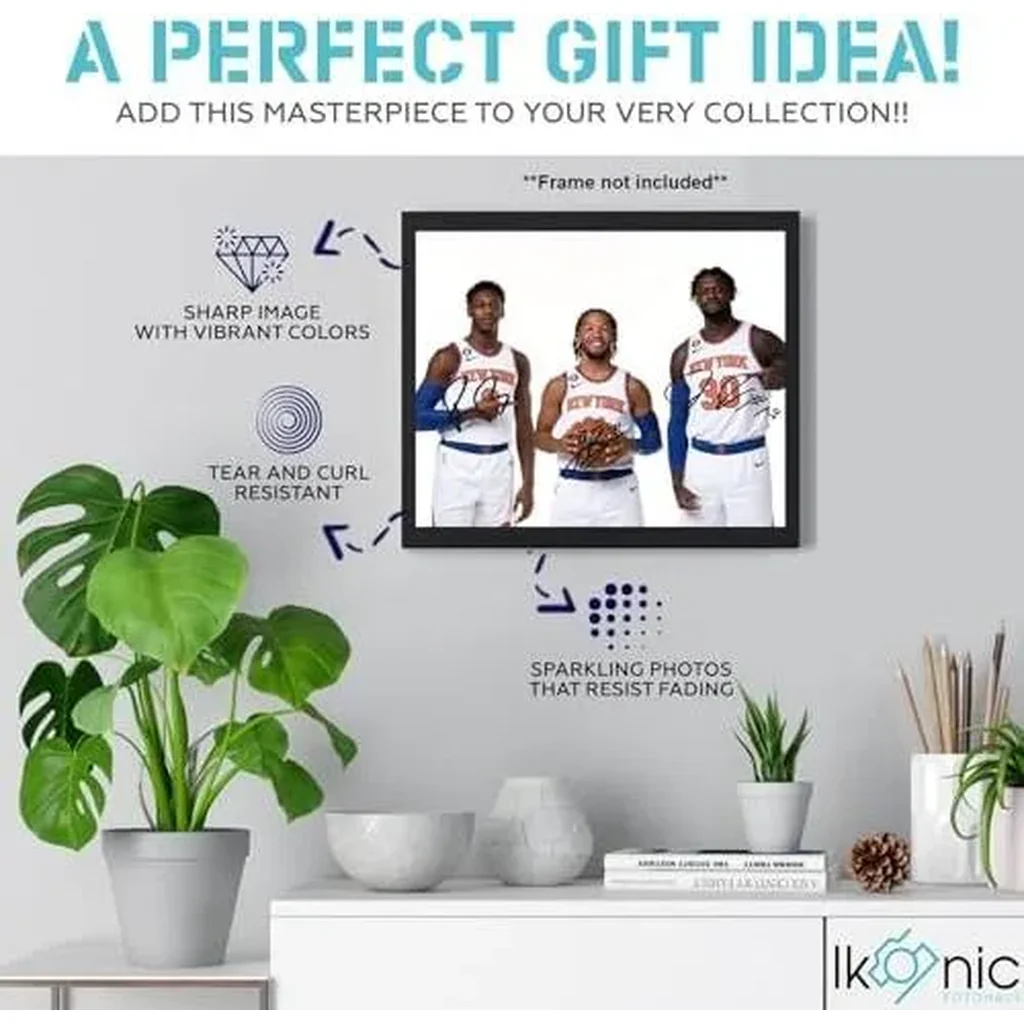 ALAYRA Julius Randle Jalen Brunson RJ Barrett Signed Photo Autograph Print Wall Art Home Decor 01 - Image 2