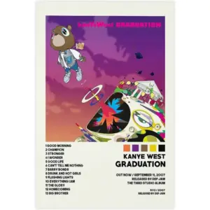 ALAYRA Kanye Posters Graduation Album Cover Canvas Poster Cool Wall Decor Art Print Posters for Room Aesthetic Unframe12x18inch(30x45cm) 01