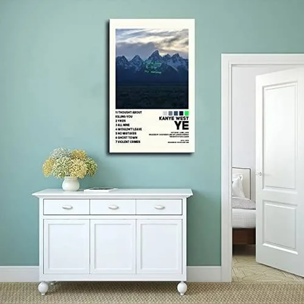 ALAYRA Kanye Posters YE Album Cover Canvas Poster Cool Wall Decor Art Print Posters for Room Aesthetic Unframe12x18inch(30x45cm) 01 - Image 3