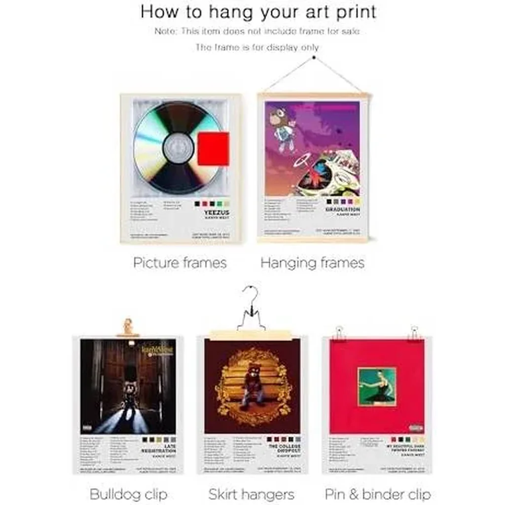 ALAYRA Kanye West Posters Art Prints Music Album Cover Poster Prints Room Aesthetic Canvas Wall Art Prints for Girl and Boy Teens Dorm Bedroom Room Wall Decor (8"x10" UNFRAMED) 01 - Image 5