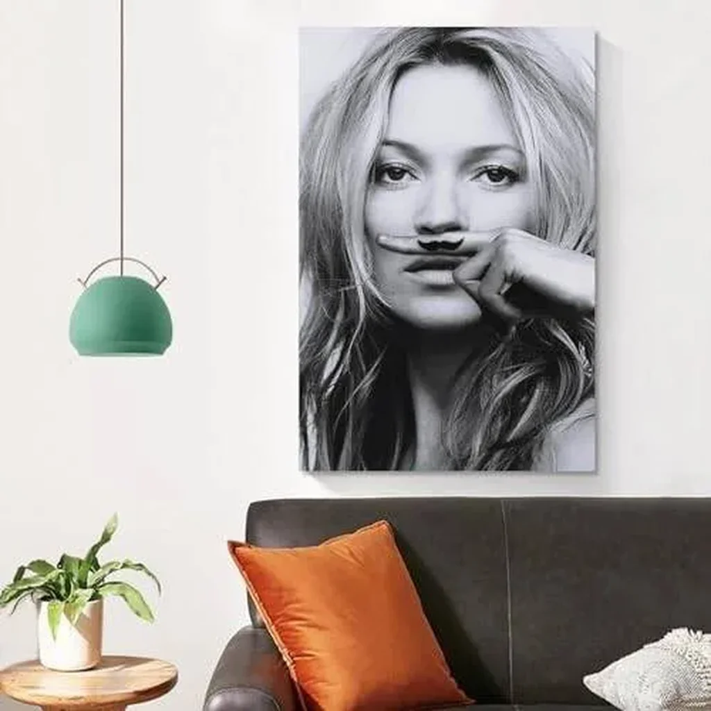 ALAYRA Kate Moss Black And White Photo Poster Canvas Wall Art Prints for Wall Decor Room Decor Bedroom Decor Gifts Posters 16x24inch(40x60cm) Unframe-style 01 - Image 2