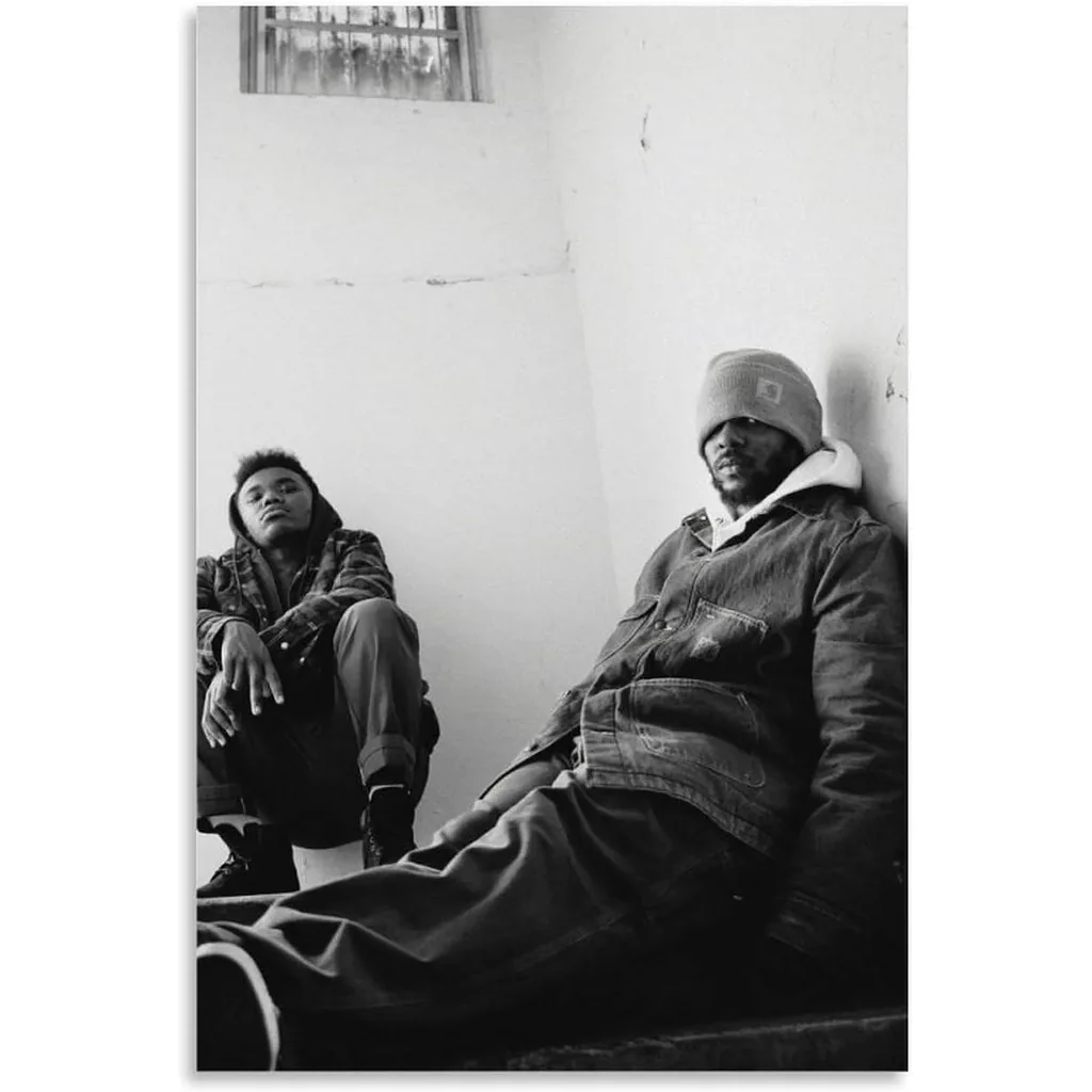 ALAYRA Kendrick Lamar Baby Keem Range Brothers Poster Poster Music Album Cover Poster Wall Art Decor Canvas Poster for Bedroom Artistic Poster Decoration Unframe-style 12x18inch(30x45cm) 01