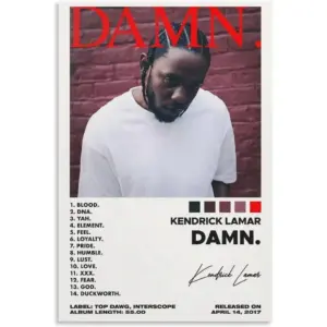 ALAYRA Kendrick Lamar Music Poster Album Poster for Room Aesthetic Canvas Wall Art Decor 12x18 Inch 01