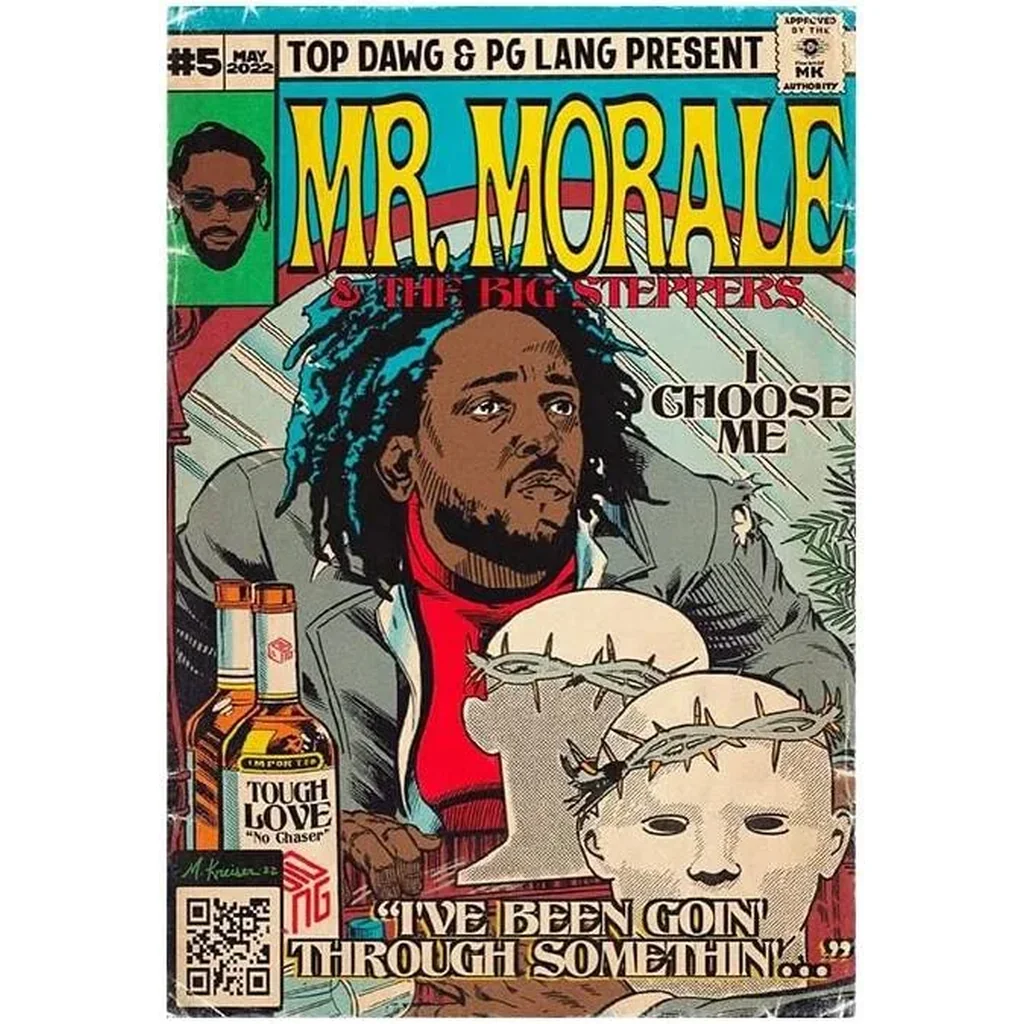 ALAYRA Kendrick Lamar Poster Mr. Morale & The Big Steppers Music Album Posters Aesthetics Room HD Print Canvas Wall Art Home Decor 16x24 inch Unframed 01