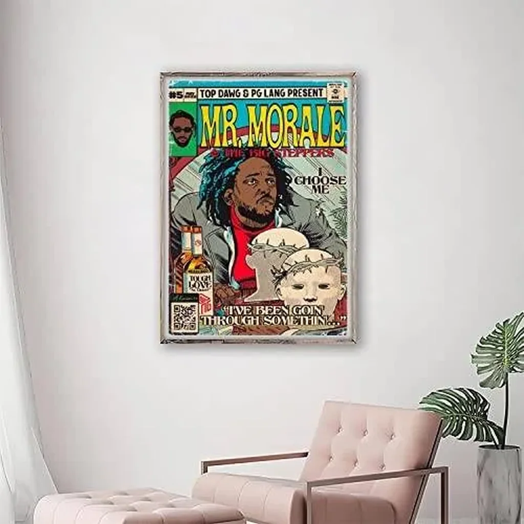 ALAYRA Kendrick Lamar Poster Mr. Morale & The Big Steppers Music Album Posters Aesthetics Room HD Print Canvas Wall Art Home Decor 16x24 inch Unframed 01 - Image 2