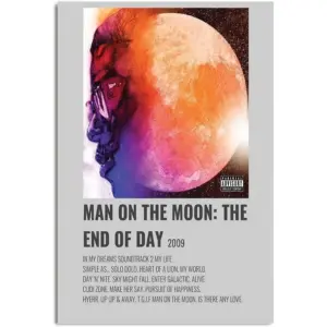 ALAYRA Kid cudi Poster Man on the Moon The End of Day Album Posters Aesthetics room decor 16x24 inch Unframed 01