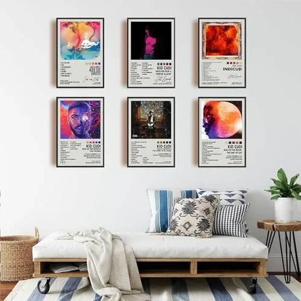 ALAYRA Kid Cudi Posters Album Cover Signed Limited Posters Rapper Music Posters Prints Room Aesthetic Canvas Wall Art Set of 6 for Teen and Girls Dorm Decor 8x12 inch Unframed 01 - Image 4