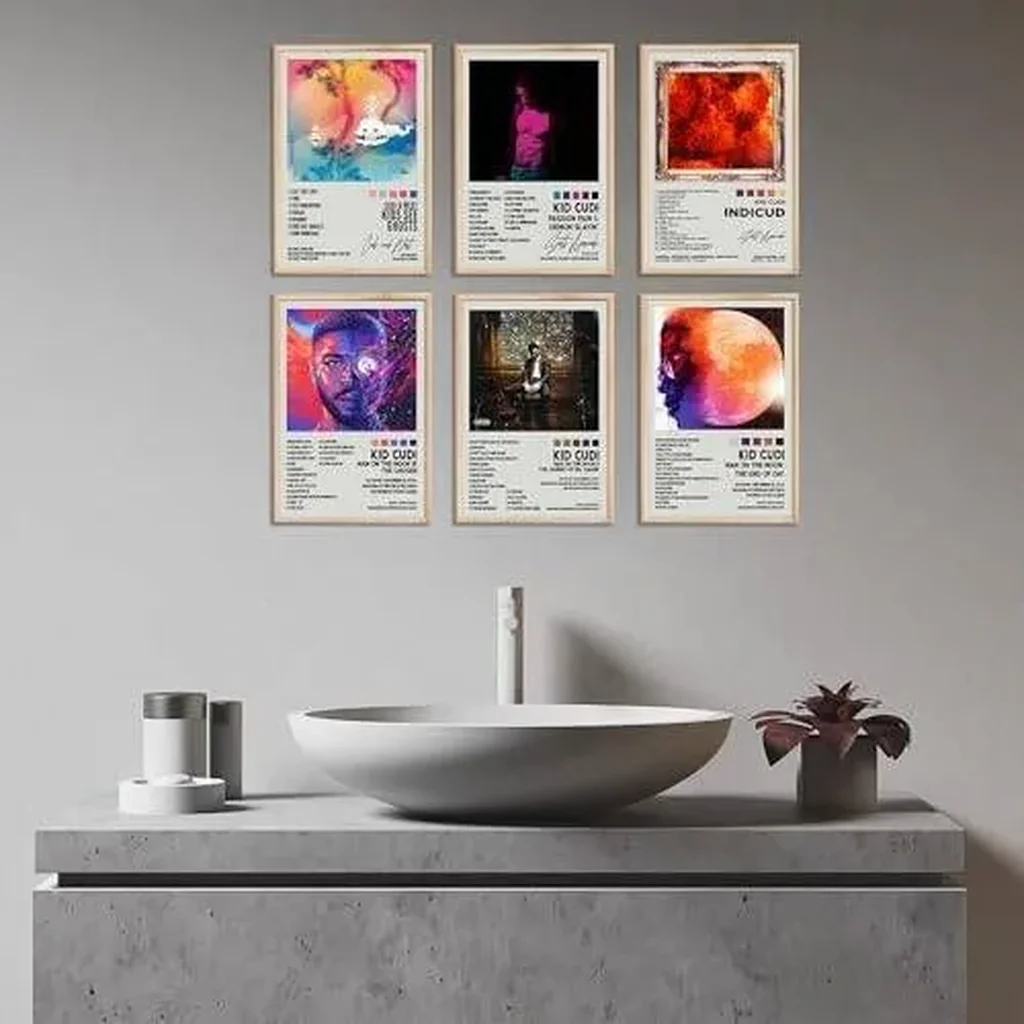 ALAYRA Kid Cudi Posters Album Cover Signed Limited Posters Rapper Music Posters Prints Room Aesthetic Canvas Wall Art Set of 6 for Teen and Girls Dorm Decor 8x12 inch Unframed 01 - Image 6
