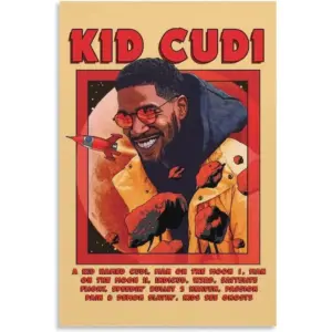 ALAYRA KID Poster CUDI Canvas Posters Wall Art Decor Room Bedroom Decoration Unframe-style12x18inch(30x45cm) 01