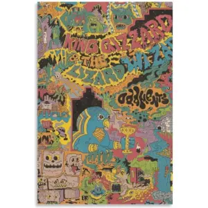 ALAYRA King Gizzard The Lizard Wizard 2 018 Oddments Canvas Poster Bedroom Decoration Landscape Office Valentine's Birthday Gift Unframe-style12x18inch(30x45cm) 01