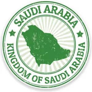 ALAYRA Kingdom of Saudi Arabia Vinyl Sticker Set of 2 Decals (10W x 10H cm) for Laptops, Cars, Bikes, and Luggage 01
