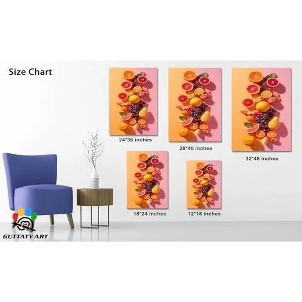 ALAYRA Kitchen Canvas Wall Art, Fresh Fruit Canvas Wall Paintings, Vegetable Colorful Art Prints, Healthy Fruit Food Pictures Framed, Pink Wall Decor for Kitchen, Dining Room Ready to Hang 12x18 Inch - Image 4
