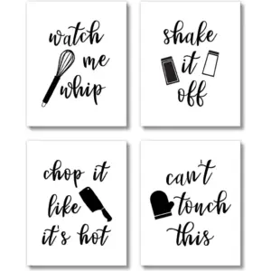 ALAYRA Kitchen Dining Room Farmhouse Wall Decor Art Prints Set - UNFRAMED 8 x 10 - Gallery Wall Living Room Family Room for Home (Funny Kitchen) 01