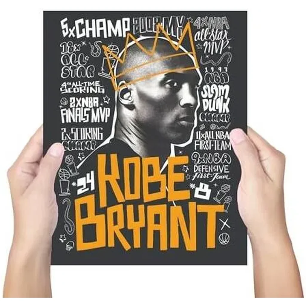 ALAYRA Kobe Bryant Poster - Kobe Poster, Bryant Wall Art For Bedroom, Lakers Basketball Art For Boys Room Decor, Sports Gifts, Legendary Basketball Player Wall Decor - Unframed Set Of 9 (8x10) 01 - Image 4