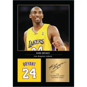ALAYRA Kobe Bryant Signed A4 Printed Photo Picture Display Gift For Basketball Fans Digitally Reproduced Signature Unframed 01