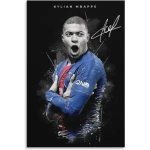 ALAYRA Kylian Mbappe Poster 1 Canvas Poster Unframed 12x18 inches (30x45 cm) 01