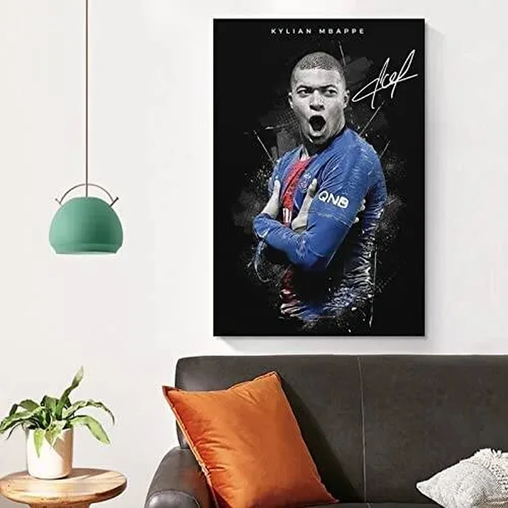 ALAYRA Kylian Mbappe Poster 1 Canvas Poster Unframed 12x18 inches (30x45 cm) 01 - Image 3