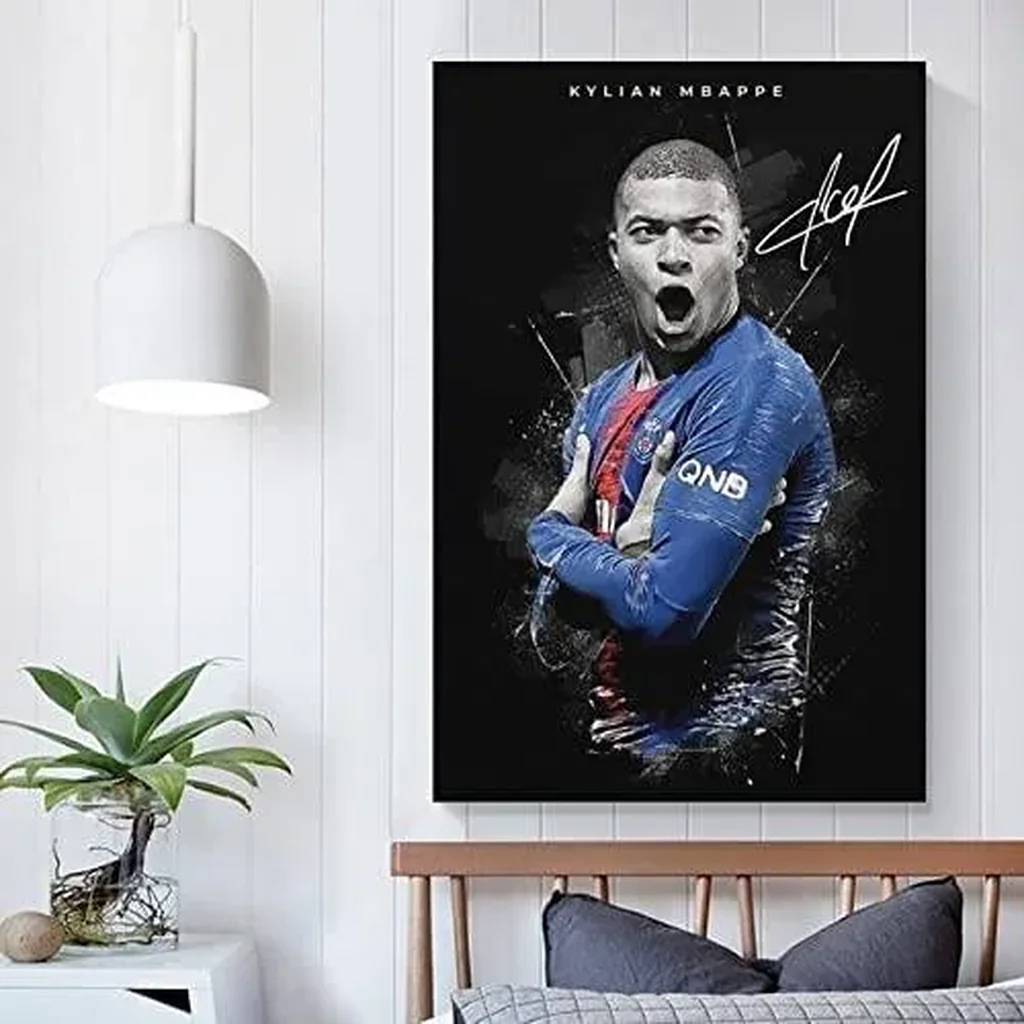 ALAYRA Kylian Mbappe Poster 1 Canvas Poster Unframed 16x24 inches (40x60cm) 01 - Image 4