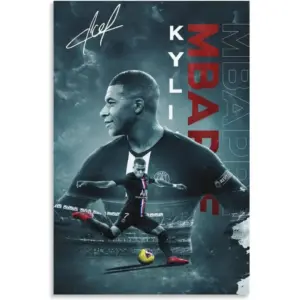 ALAYRA Kylian Mbapp Poster 2 Canvas Poster Unframed 16x24 inches (40x60cm) 01