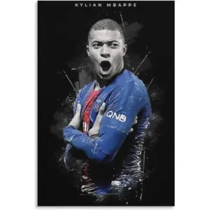 ALAYRA Kylian Mbappe Poster Wall Art Prints Canvas painting for room aesthetic Decor ready to hanging 12x18inch(30x45cm) Unframe 01