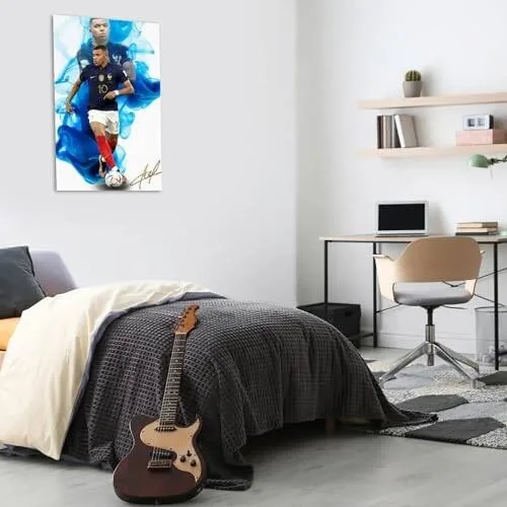 ALAYRA Kylian Mbapp Soccer Poster Wall Art Canvas Print Home Decor Unframed 16x24inch(40x60cm) 01 - Image 2