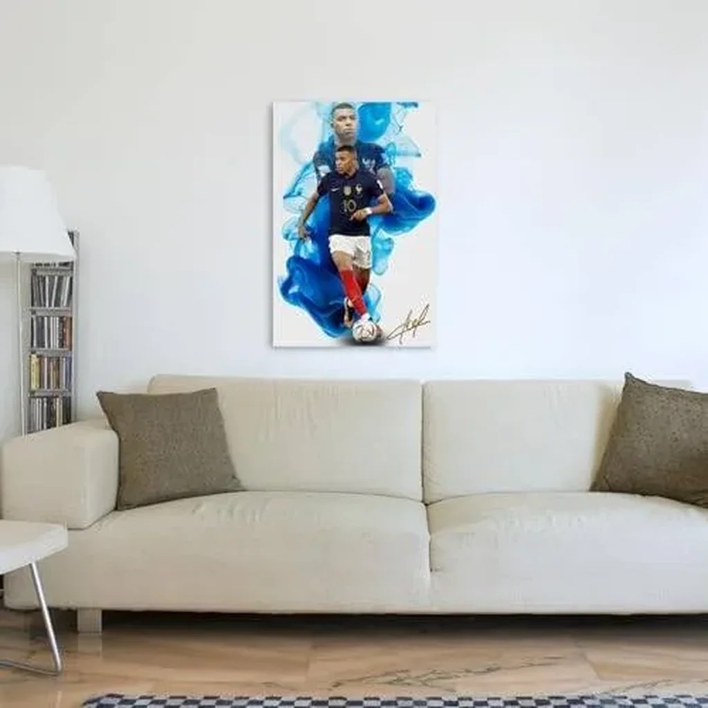 ALAYRA Kylian Mbapp Soccer Poster Wall Art Canvas Print Home Decor Unframed 16x24inch(40x60cm) 01 - Image 3