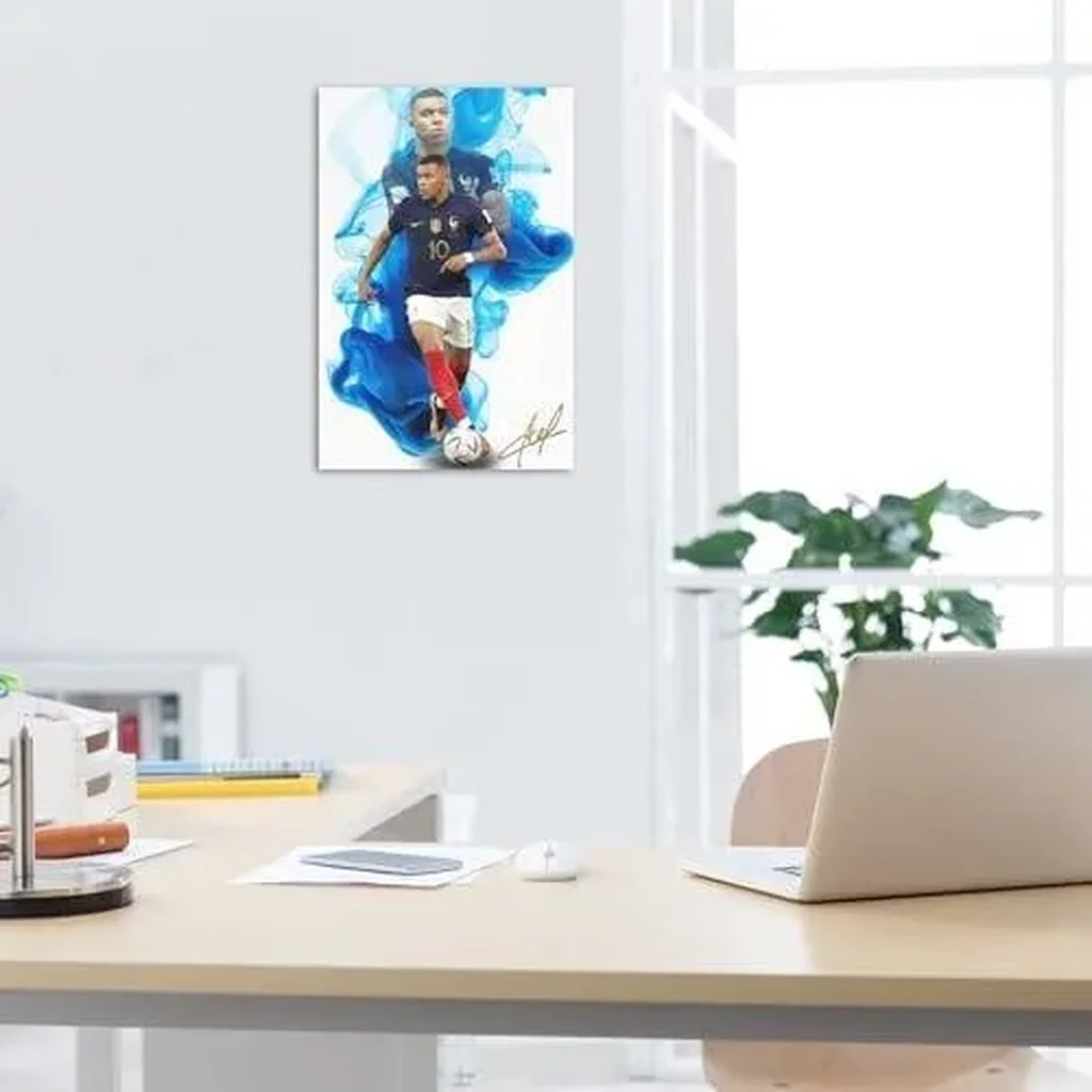 ALAYRA Kylian Mbapp Soccer Poster Wall Art Canvas Print Home Decor Unframed 16x24inch(40x60cm) 01 - Image 4