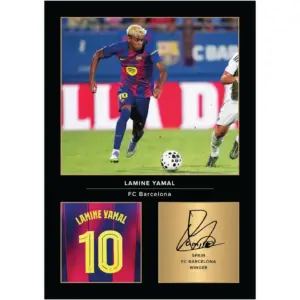 ALAYRA Lamine Yamal Barcelona Signed A4 Printed Photo Picture Display Gift For Barca Fans Digitally Reproduced Signature Unframed 01