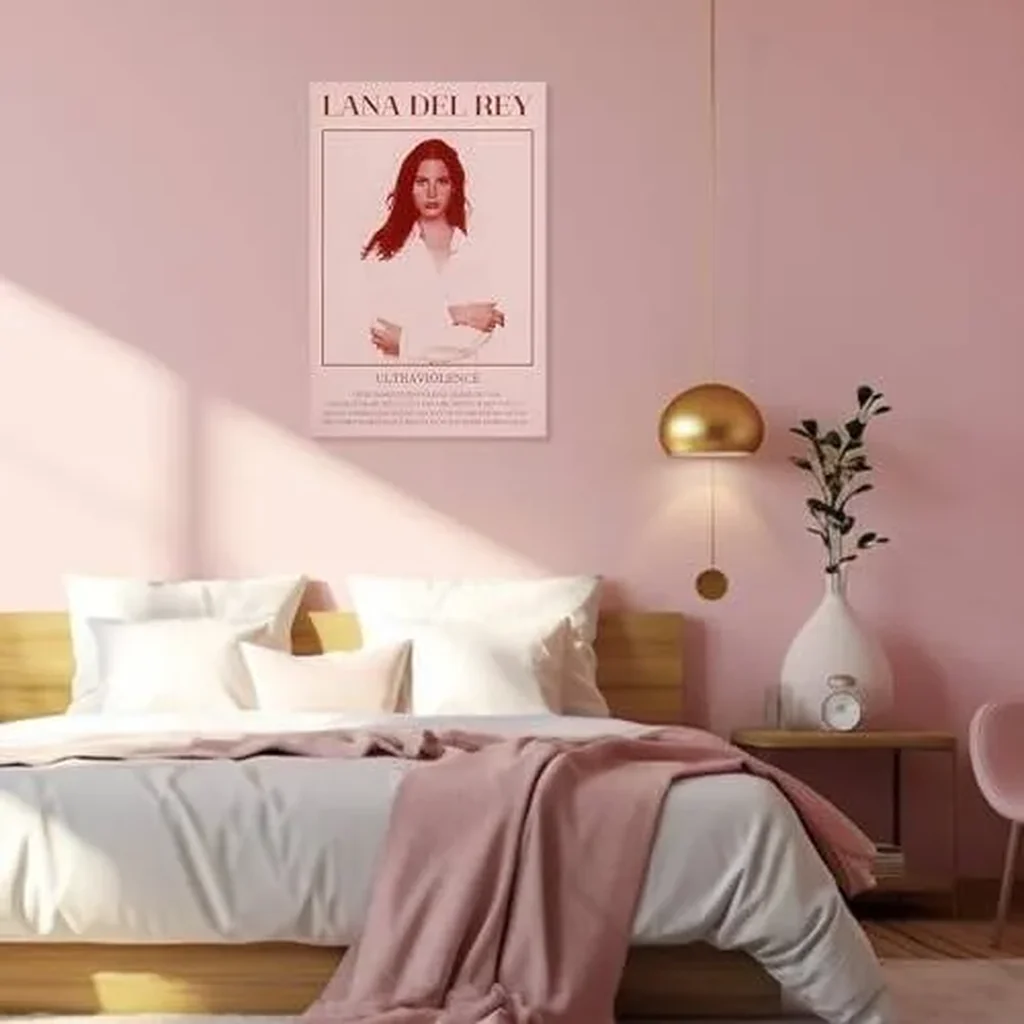 ALAYRA Lana Del Rey Poster Album Cover Wall Art Ultraviolence Poster Pink Vintage Room Aesthetic Canvas Prints Music Artist Picture 12x16 inch Unframed 01 - Image 6