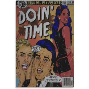 ALAYRA Lana Del Rey Poster Doin' Time Comic Music Poster for Room Aesthetic Canvas Wall Art Bedroom, Living Room (Unframe 03, 12x18 inch) 01