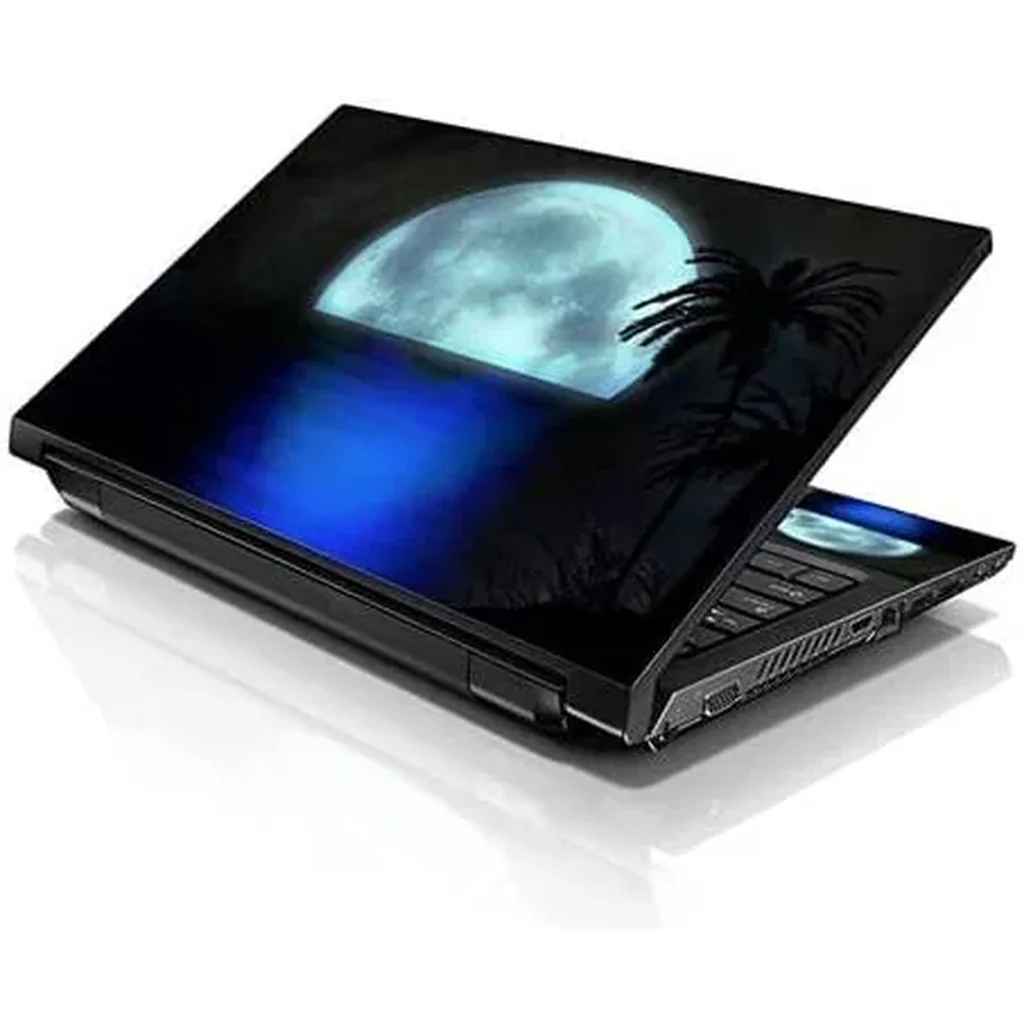 ALAYRA Laptop 15 15.6 Skin Cover with Colorful Beach Moon Light Pattern for HP Dell Lenovo Apple Asus Acer Compaq - Fits 13.3" 14" 15.6" 16" (2 Wrist Pads Free) 01